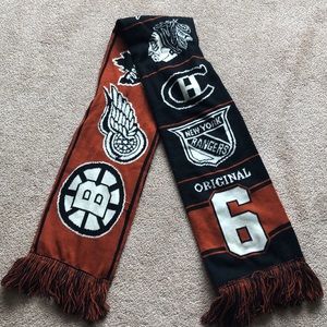 Original six NHL scarf